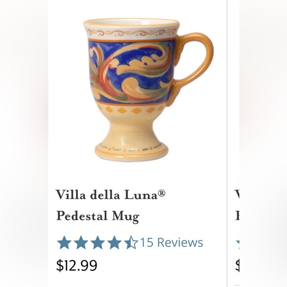 Pflatzgraff Villa Della Luna Pedestal Mugs set of 2 - Picture 2 of 2